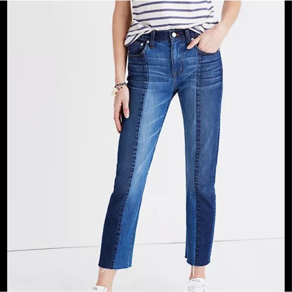 👖Madewell SOLD OUT Cruiser Straight Crop Jeans: Two-Tone Edition size  27 - Picture 1 of 9